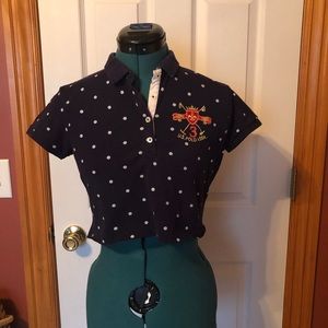 US Polo Association polka dot crop size small